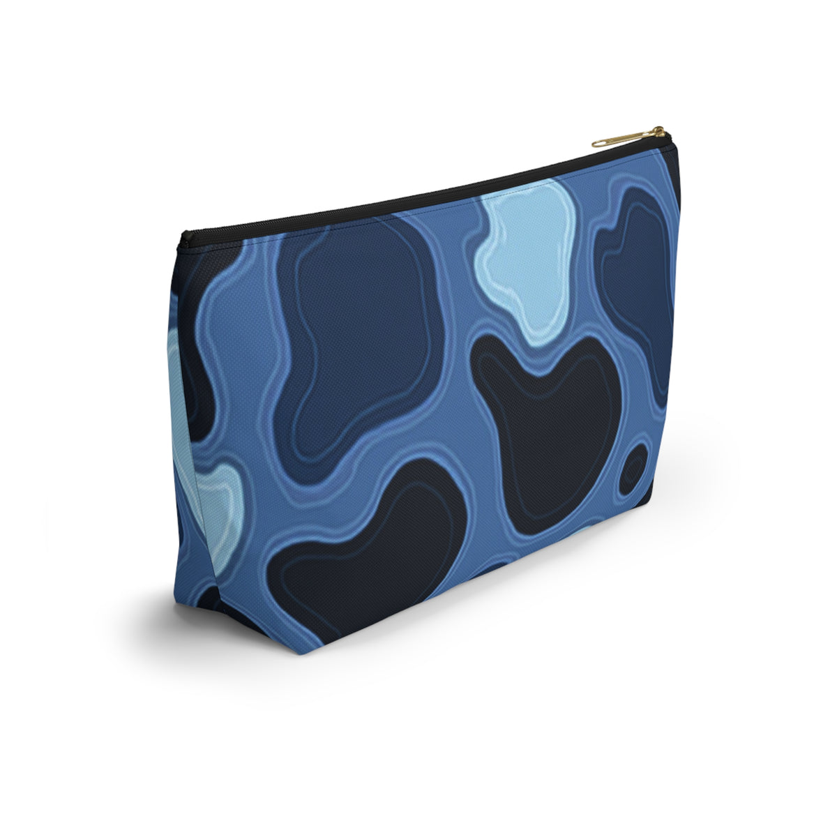 Patina Blue Topographic Accessory Pouch