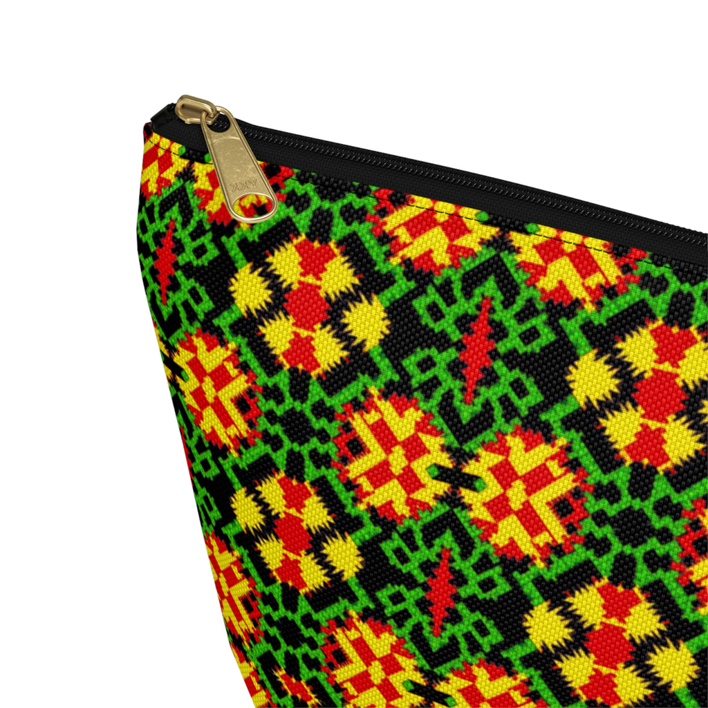 Geometric Kaleidoscope Accessory Pouch | T-Bottom Zipper Pouch