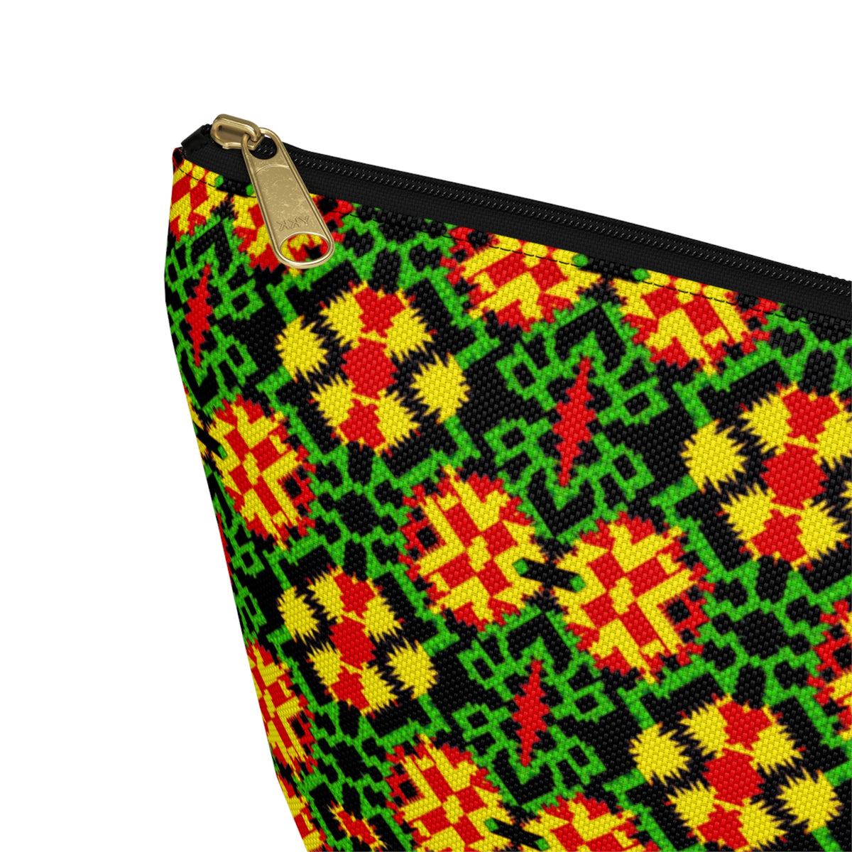 Geometric Kaleidoscope Accessory Pouch | T-Bottom Zipper Pouch