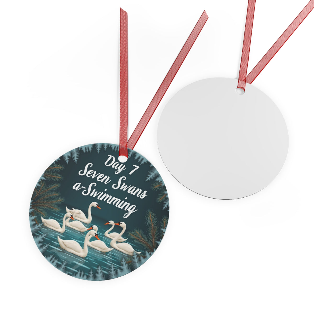 Metal Ornaments, Seven Swans a-Swimming Christmas Decor, Holiday Ornaments, Hanging Decorations, Festive Baubles, Unique Gift Idea