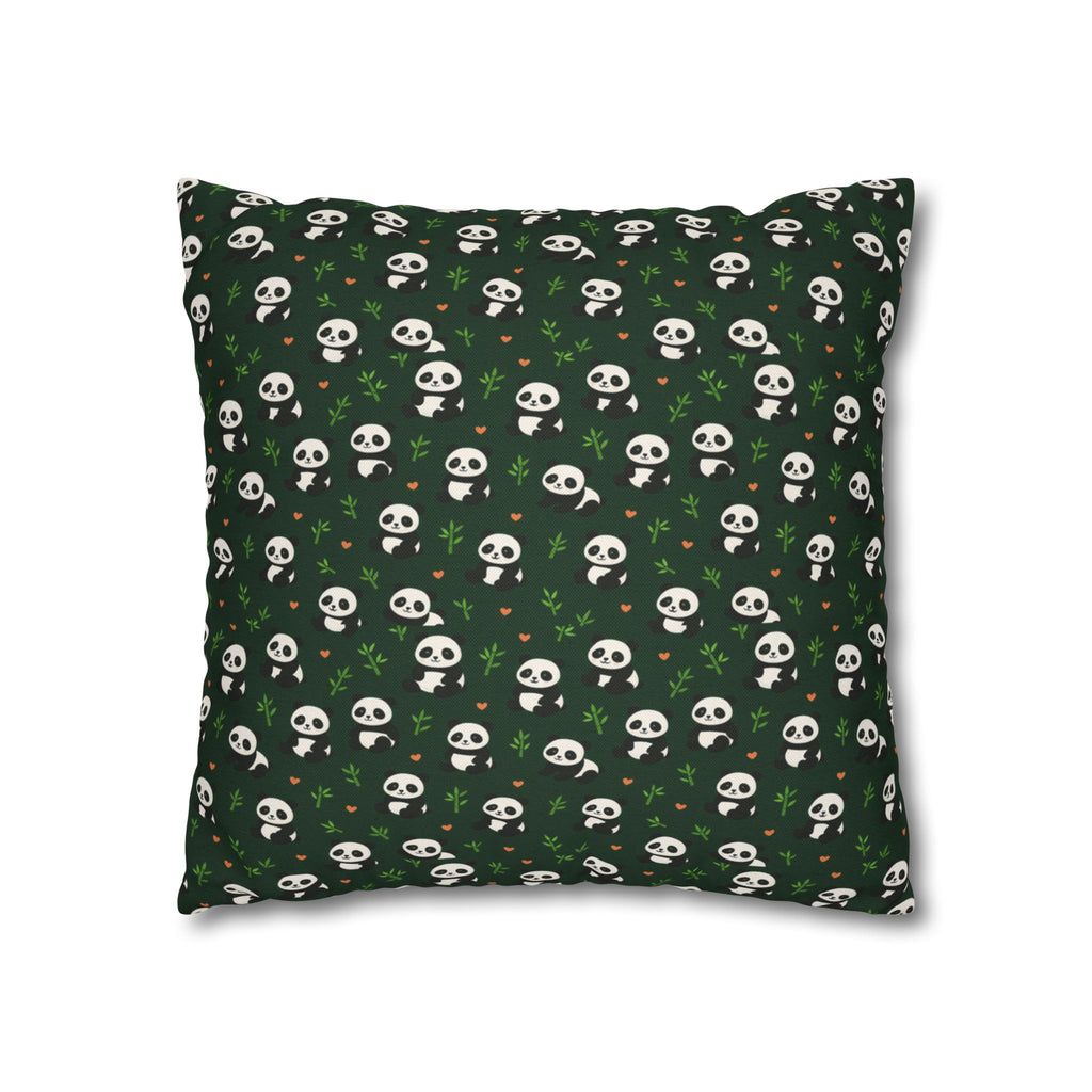 Panda Pattern Pillowcase, Decorative Pillow Cover, Animal Print Cushion Case, Cute Home Decor Accent, Gift for Panda Lovers