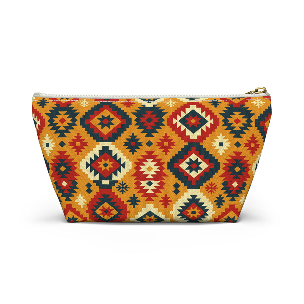 Southwestern Geometric Accessory Pouch | T-Bottom Makeup Bag