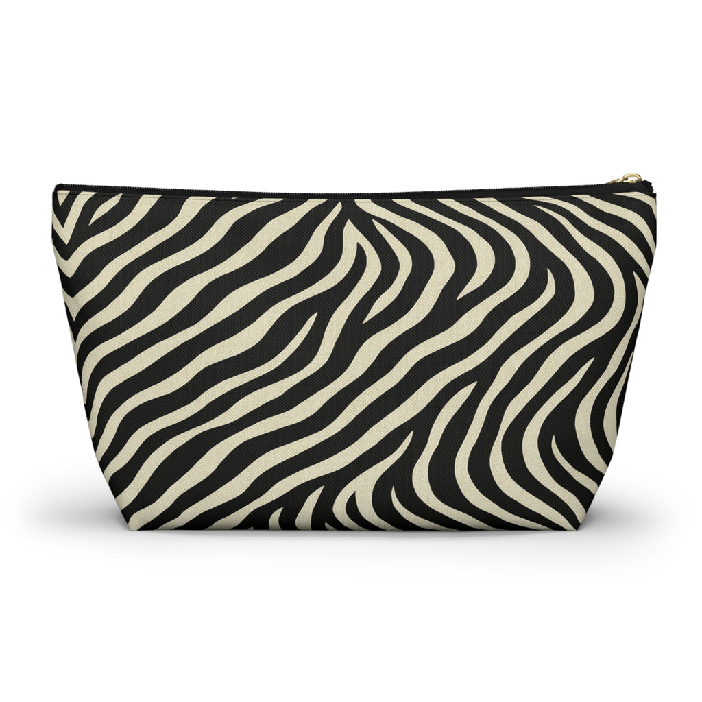 Zebra Print Accessory Pouch | T-Bottom Makeup Bag