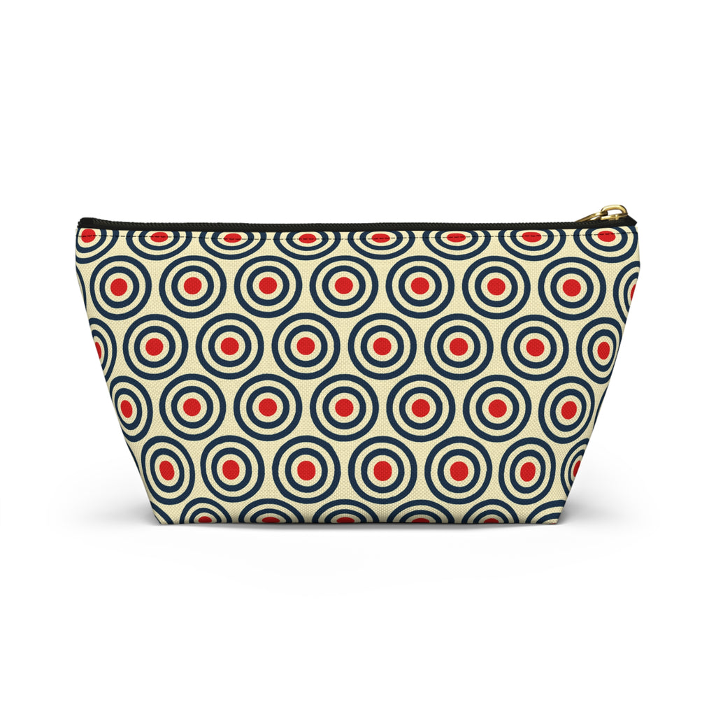 Retro Concentric Circles Accessory Pouch