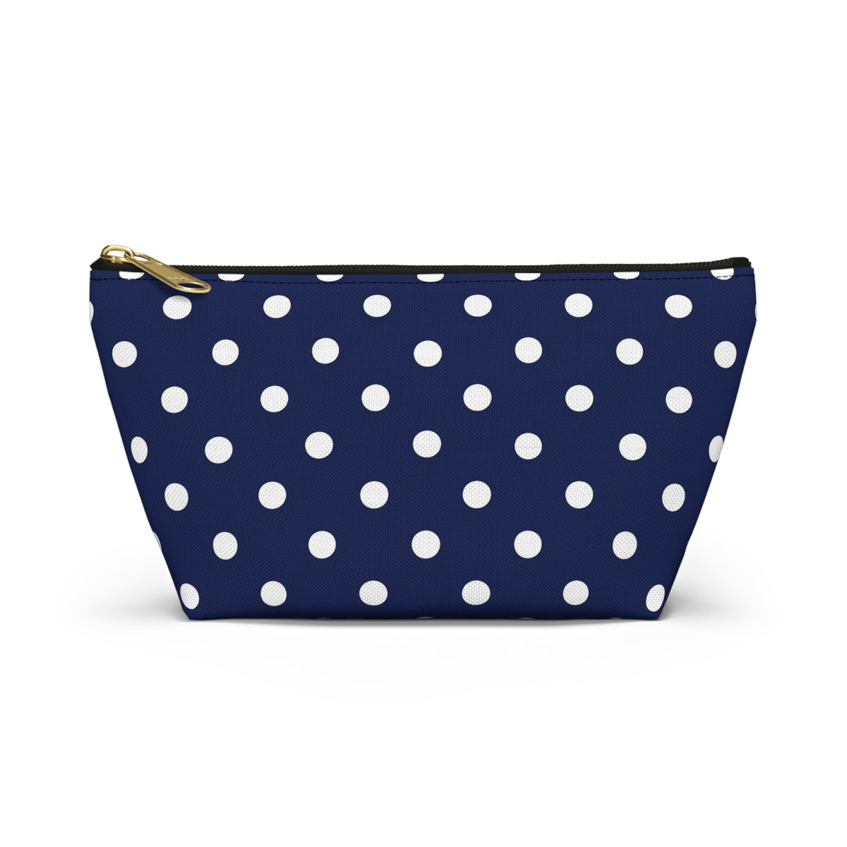 Navy White Polka Dot Accessory Pouch | Makeup Bag