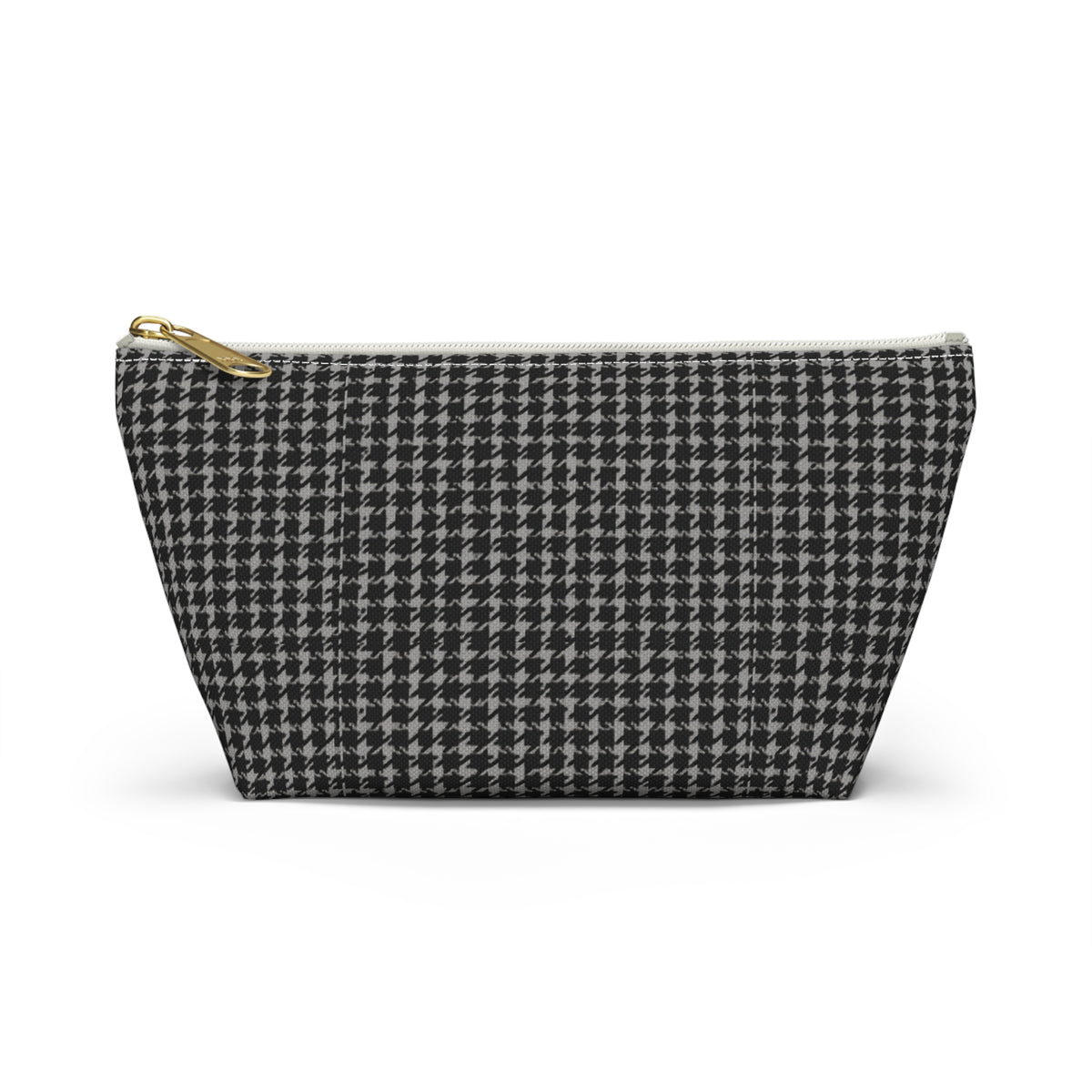 Gray Houndstooth Accessory Pouch