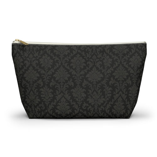 Black Damask Accessory Pouch