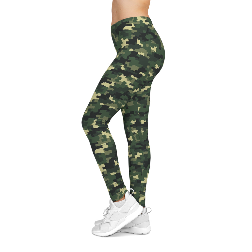 Army Pattern Leggings | Women's Casual Leggings, All-Over-Print, Military Style Pants, Camouflage Leggings, Army Print Fashion Tights