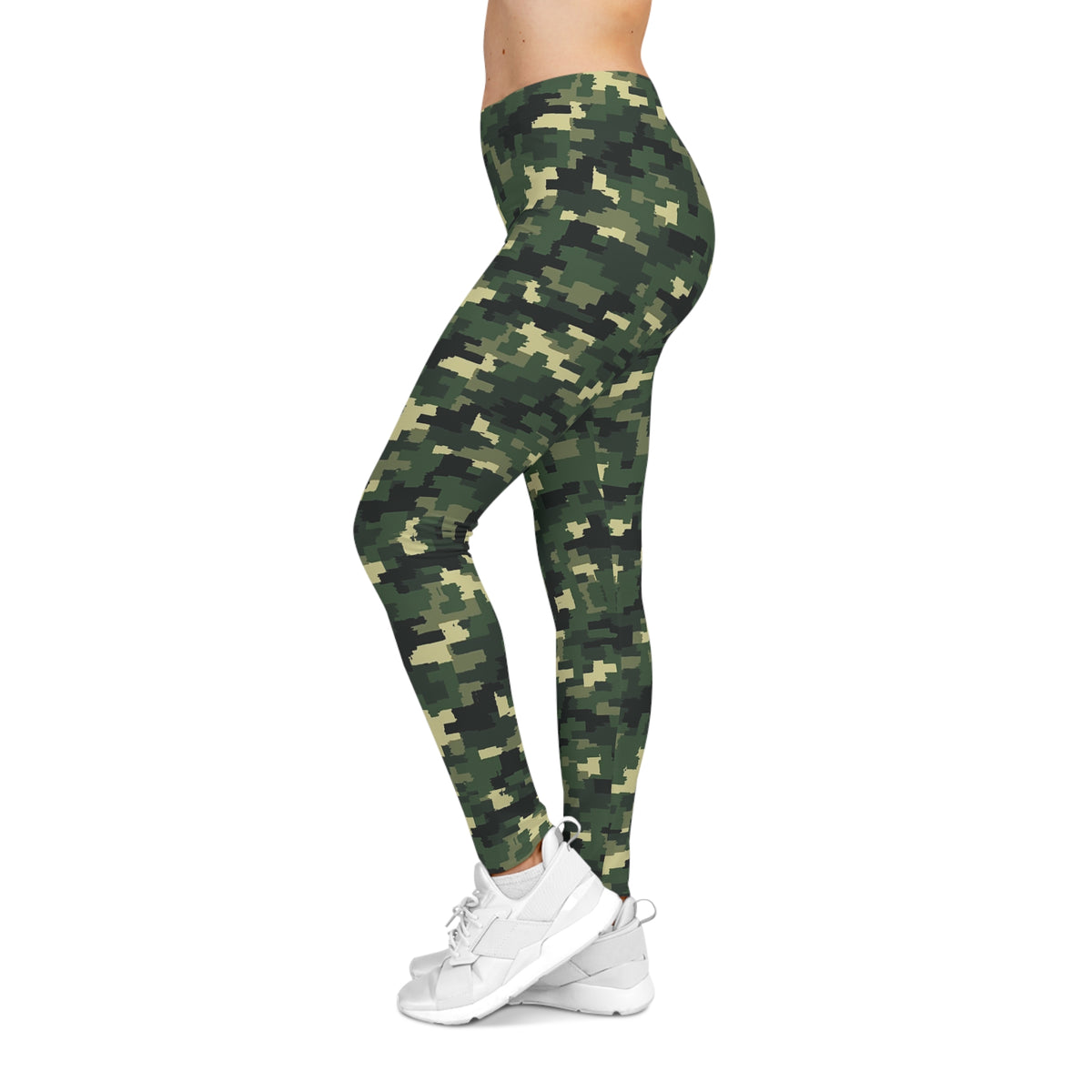 Army Pattern Leggings | Women's Casual Leggings, All-Over-Print, Military Style Pants, Camouflage Leggings, Army Print Fashion Tights
