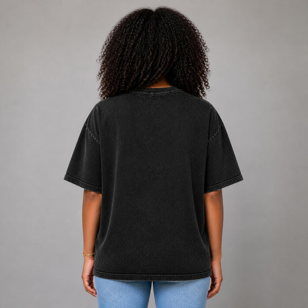 Unified Celestial Tree Snow Washed Oversized Cotton T-Shirt