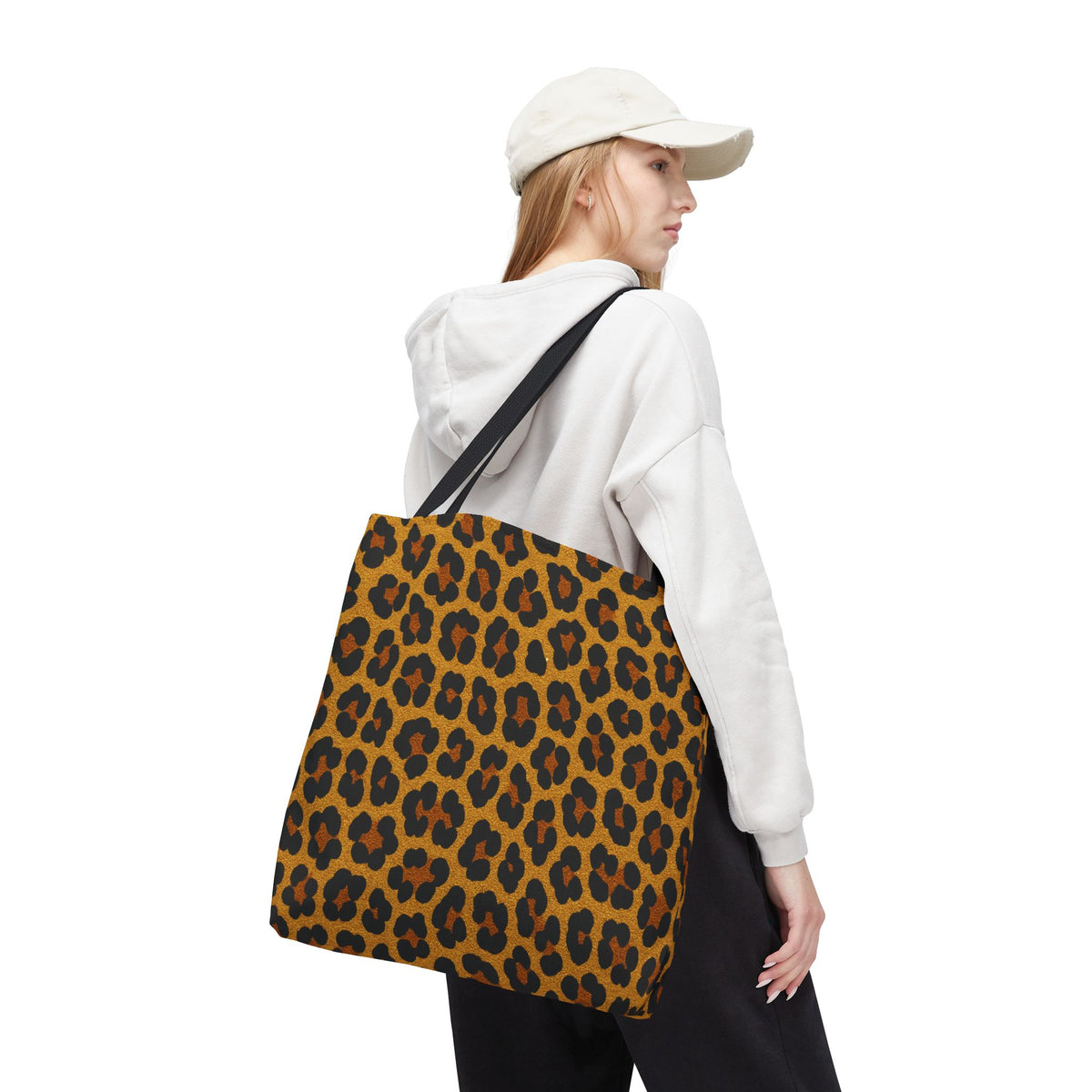 Leopard Print Tote Bag | All Over Print Animal Pattern, Reusable Shopping Bag
