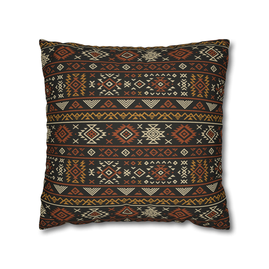 Southwestern Geometric Pattern Pillowcase | Aztec Stripe Boho Home Decor