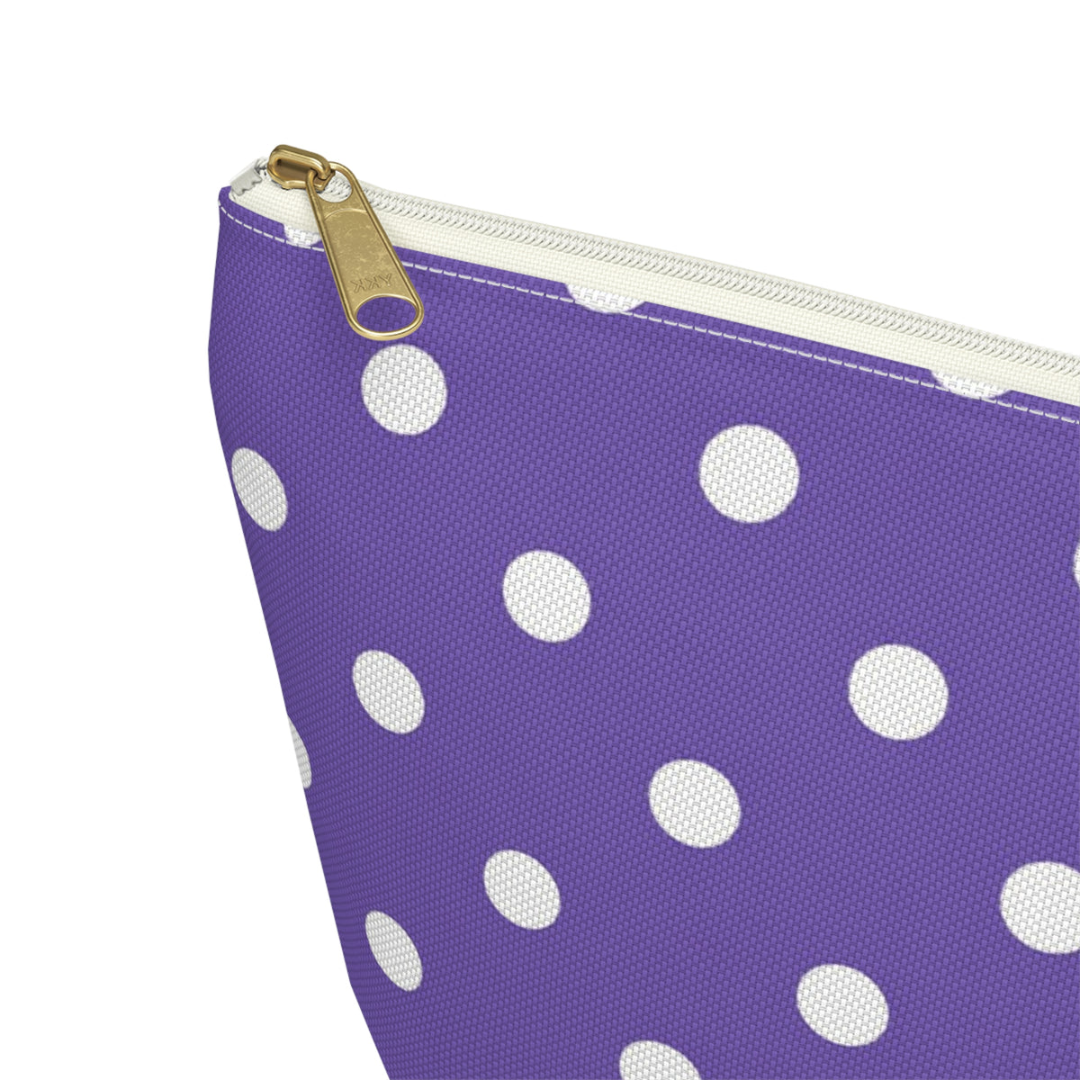 Purple with White Polka Dot Pattern Accessory Pouch