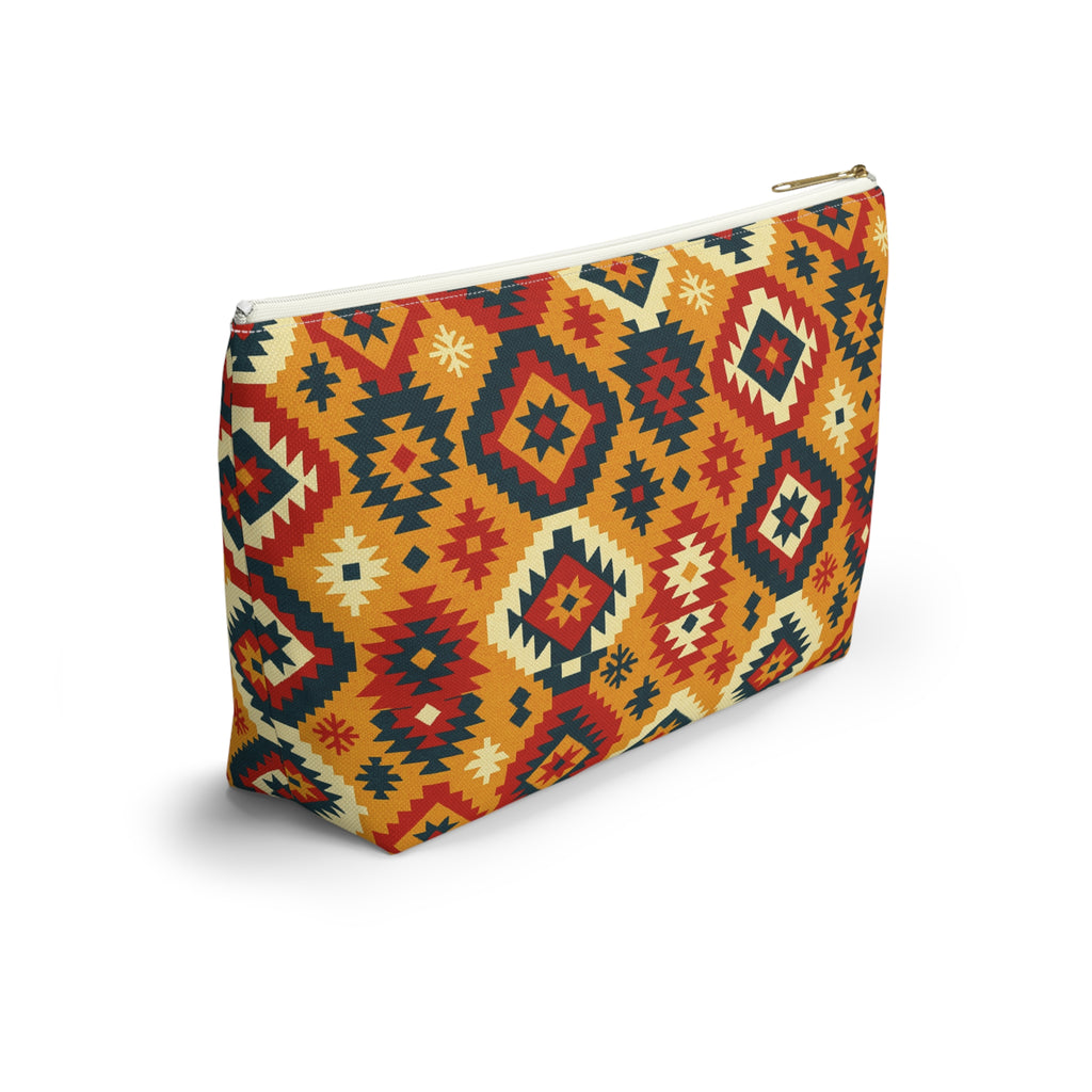 Southwestern Geometric Accessory Pouch | T-Bottom Makeup Bag