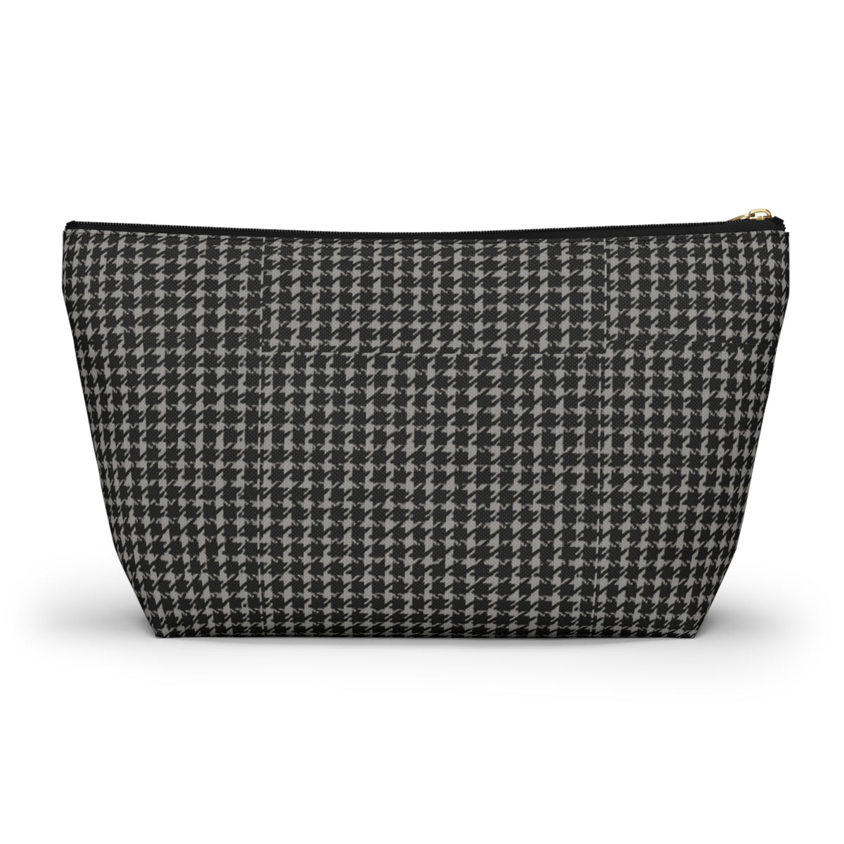 Gray Houndstooth Accessory Pouch