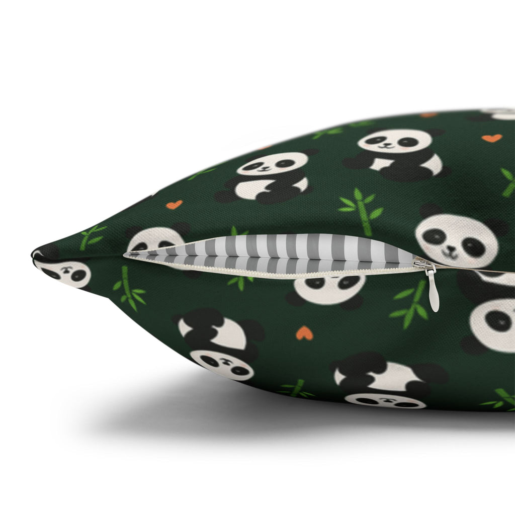 Panda Pattern Pillowcase, Decorative Pillow Cover, Animal Print Cushion Case, Cute Home Decor Accent, Gift for Panda Lovers