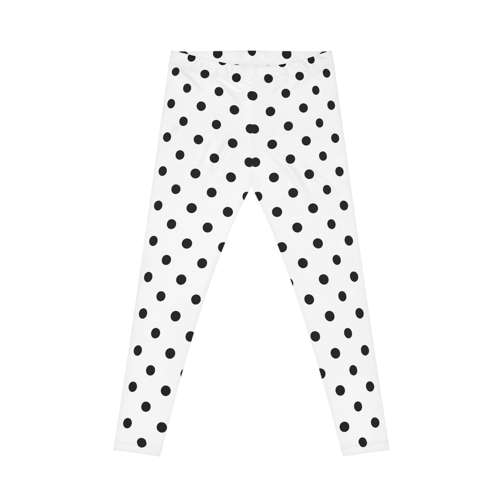Black Polka Dot Leggings | All-Over Print