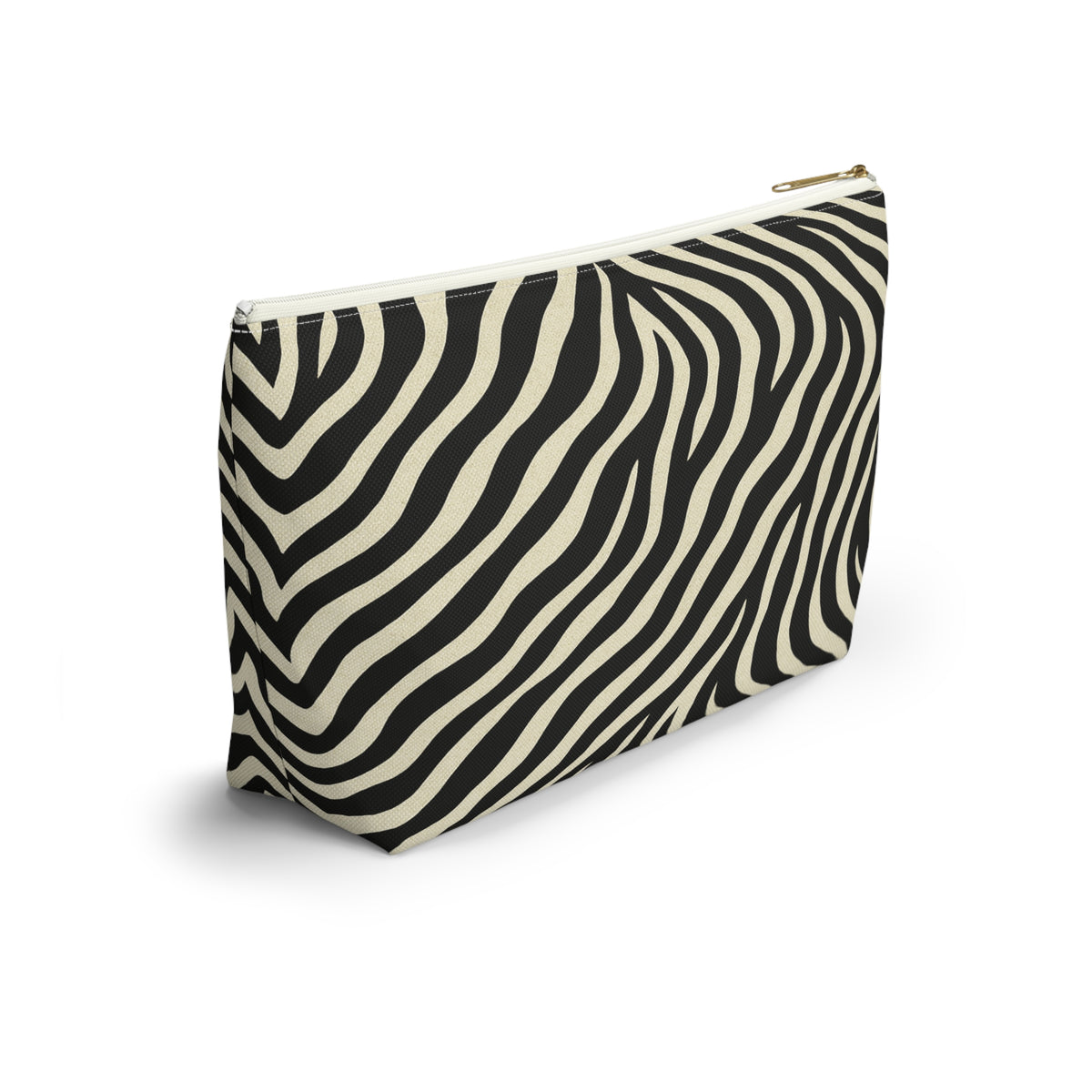 Zebra Print Accessory Pouch | T-Bottom Makeup Bag