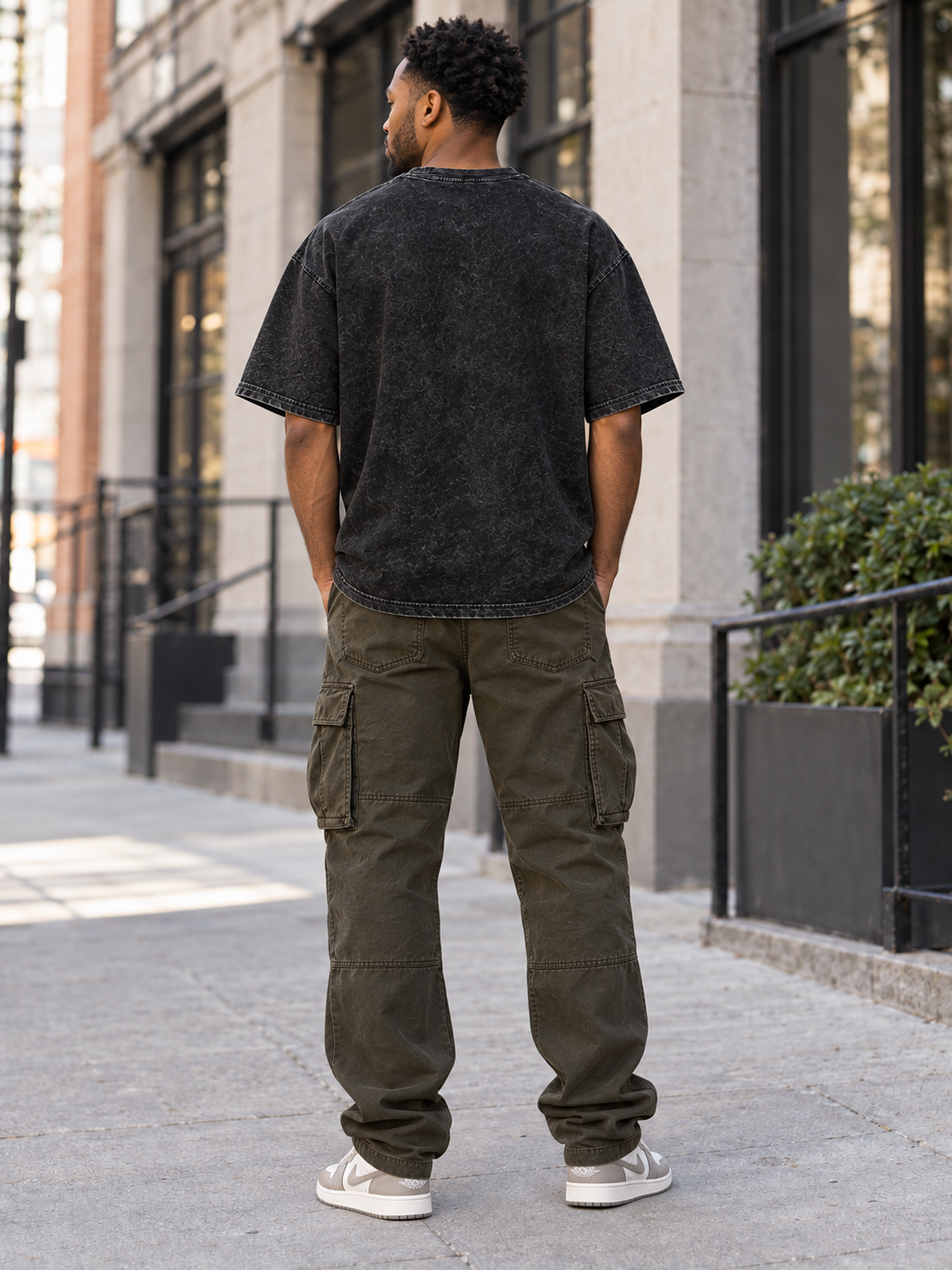 Every Move Is Royal Snow Washed Oversized Cotton T-Shirt