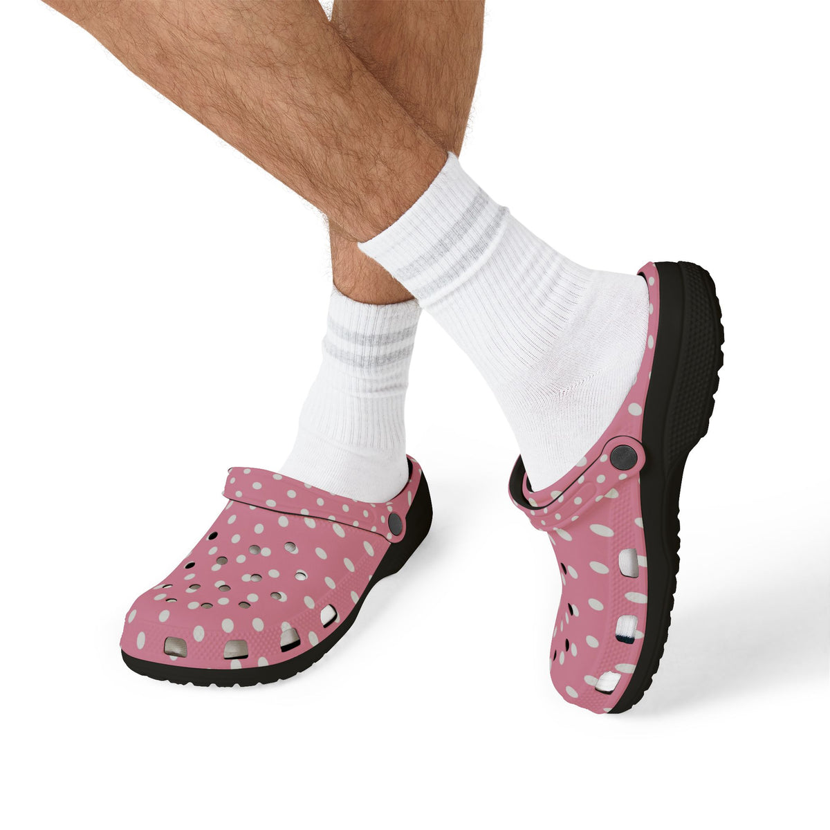 Pink Polka Dot EVA Foam Clogs