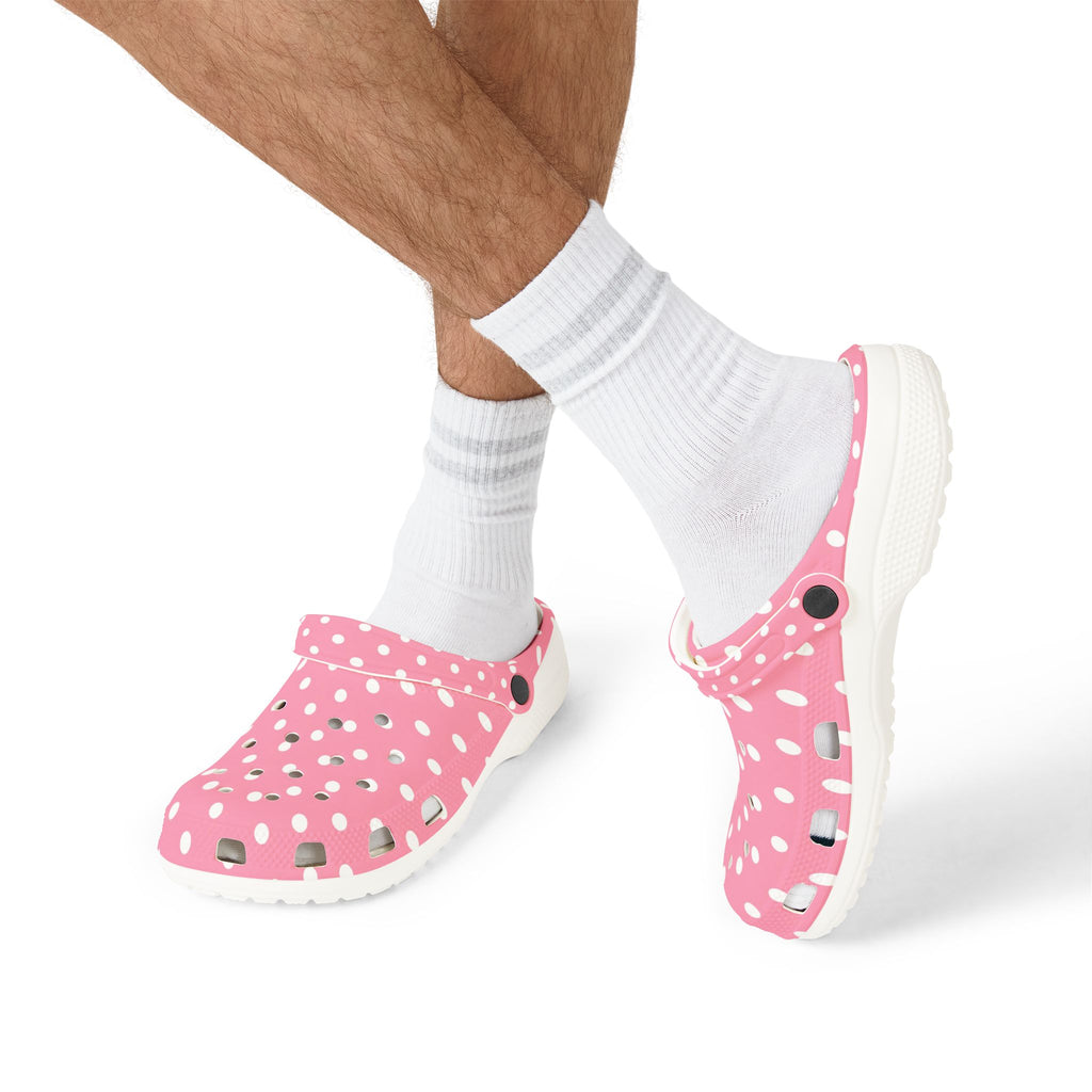 Pink Polka Dot EVA Foam Clogs