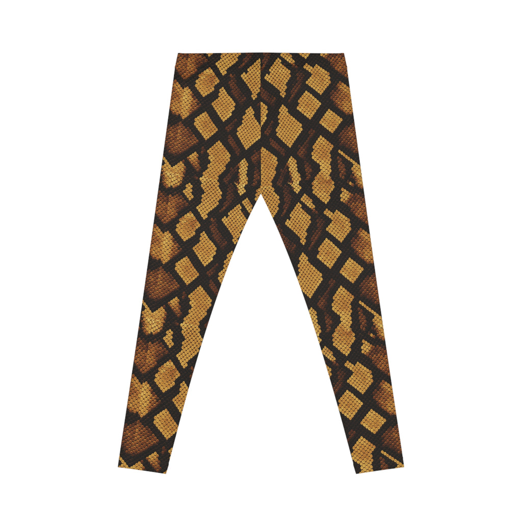Brown Snake Skin Leggings | Animal Print Leggings