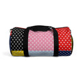 Polka Dot Patchwork Duffel Bag — Colorblock Travel & Gym Bag