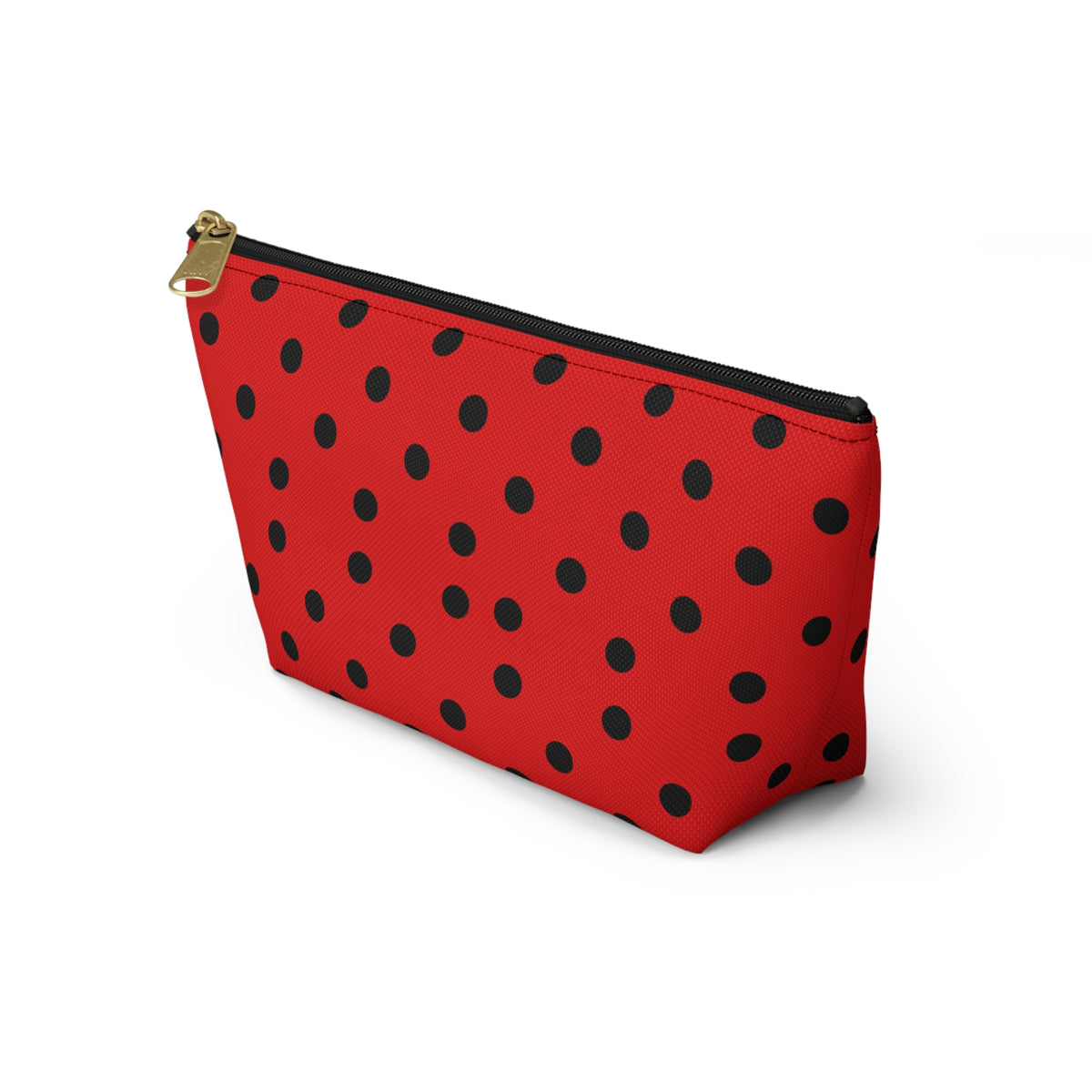 Red Black Polka Dot Accessory Pouch