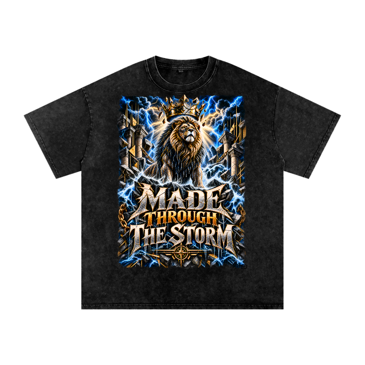 Made Through the Storm Snow Washed Oversized Cotton T-Shirt