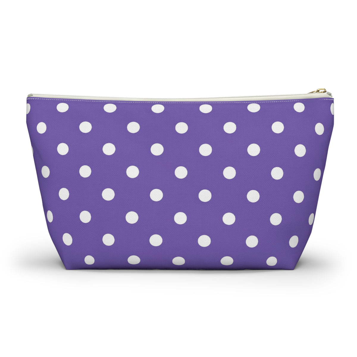 Purple with White Polka Dot Pattern Accessory Pouch