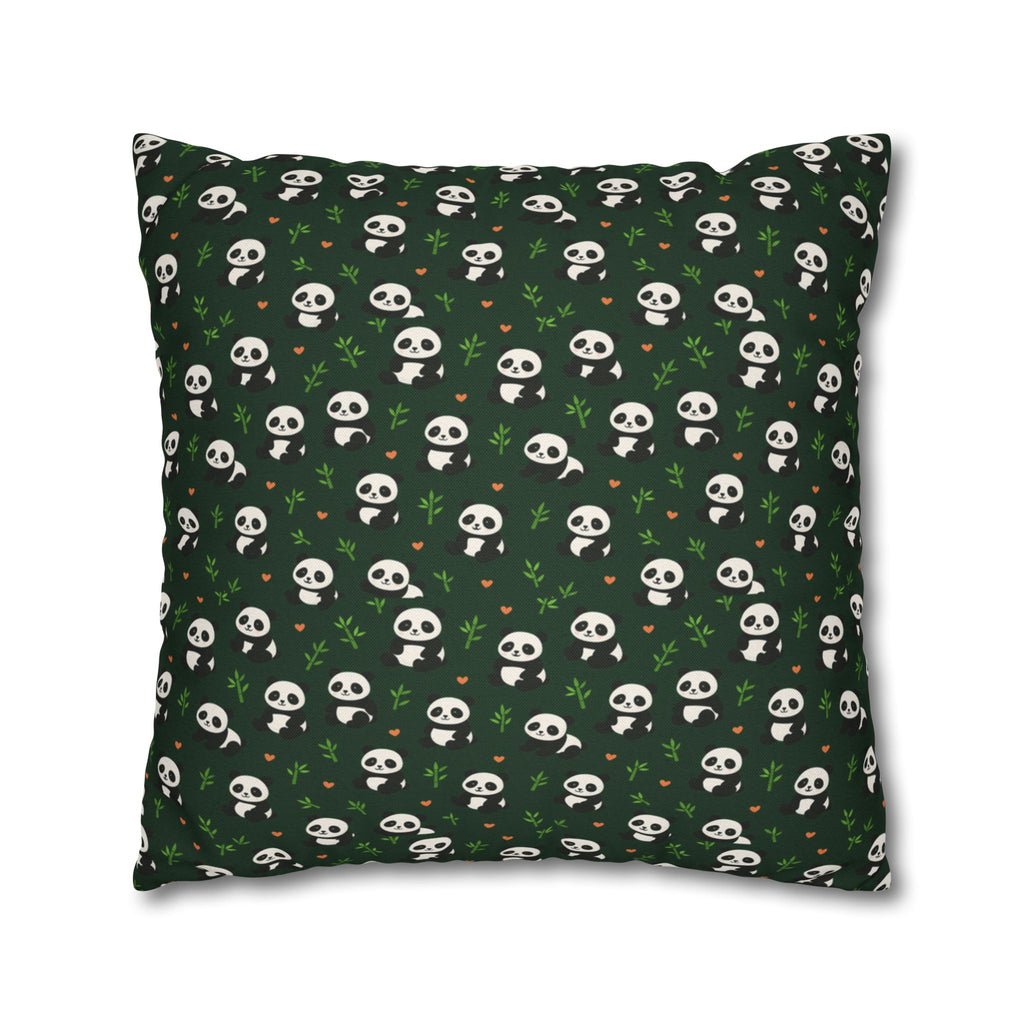 Panda Pattern Pillowcase, Decorative Pillow Cover, Animal Print Cushion Case, Cute Home Decor Accent, Gift for Panda Lovers