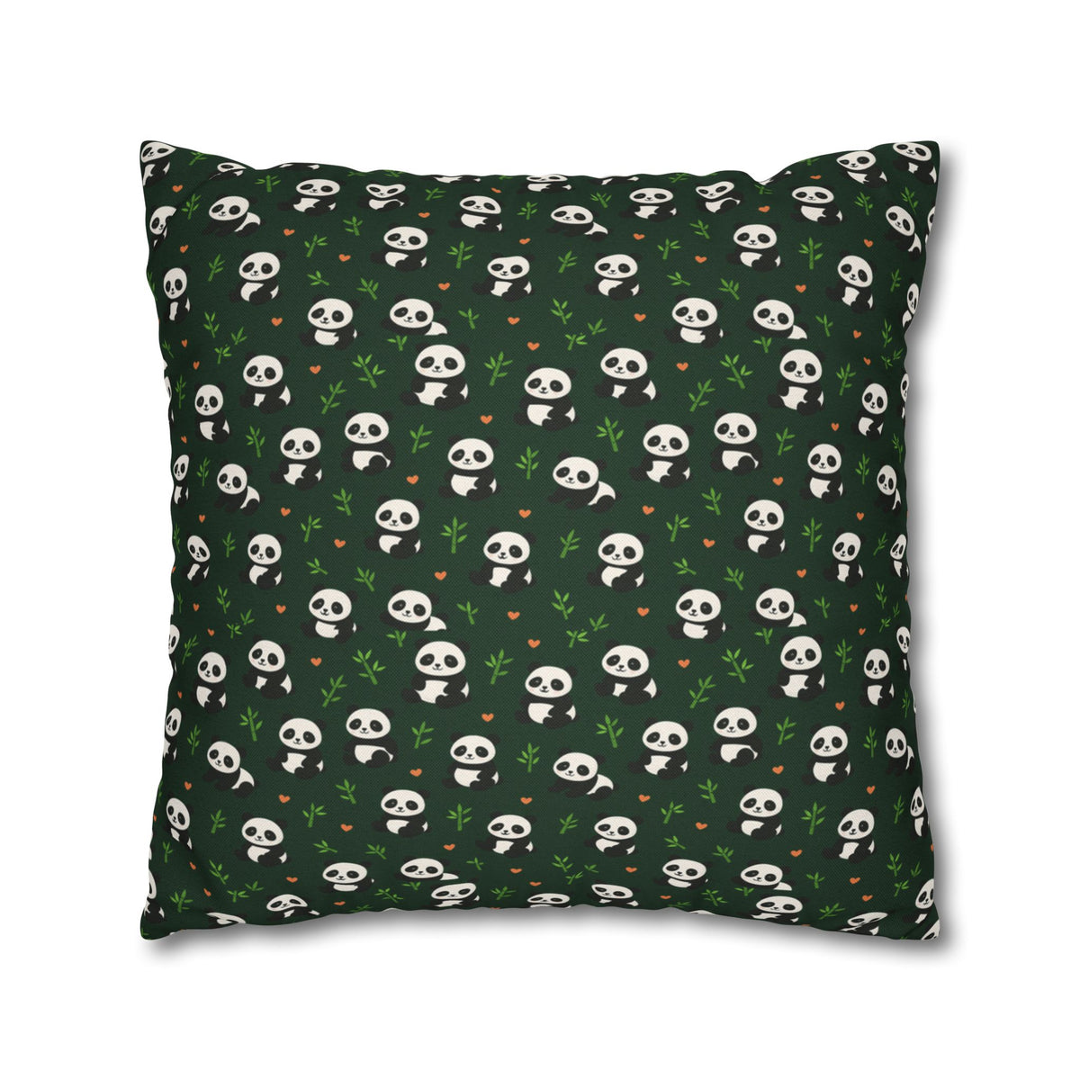 Panda Pattern Pillowcase, Decorative Pillow Cover, Animal Print Cushion Case, Cute Home Decor Accent, Gift for Panda Lovers