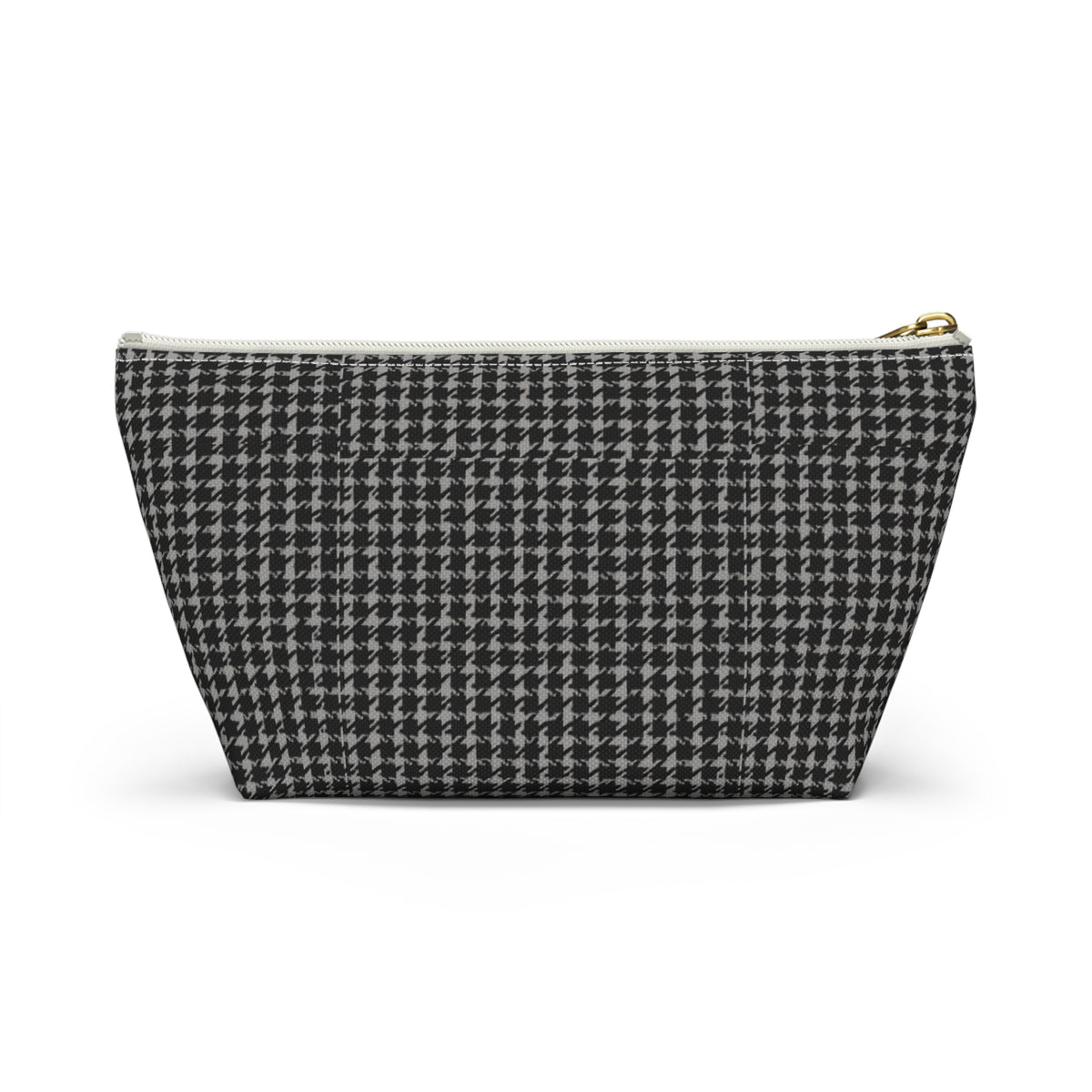 Gray Houndstooth Accessory Pouch