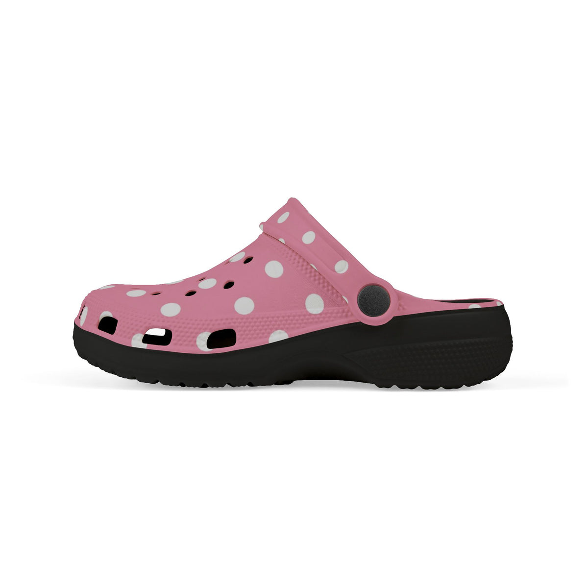 Kids Pink Polka Dot Foam Clogs — Lightweight EVA Slip-On Shoes