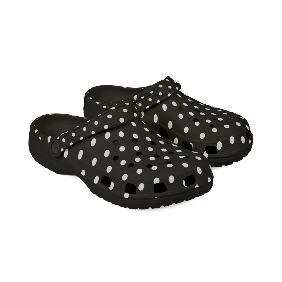 Black & White Polka Dot EVA Foam Clogs