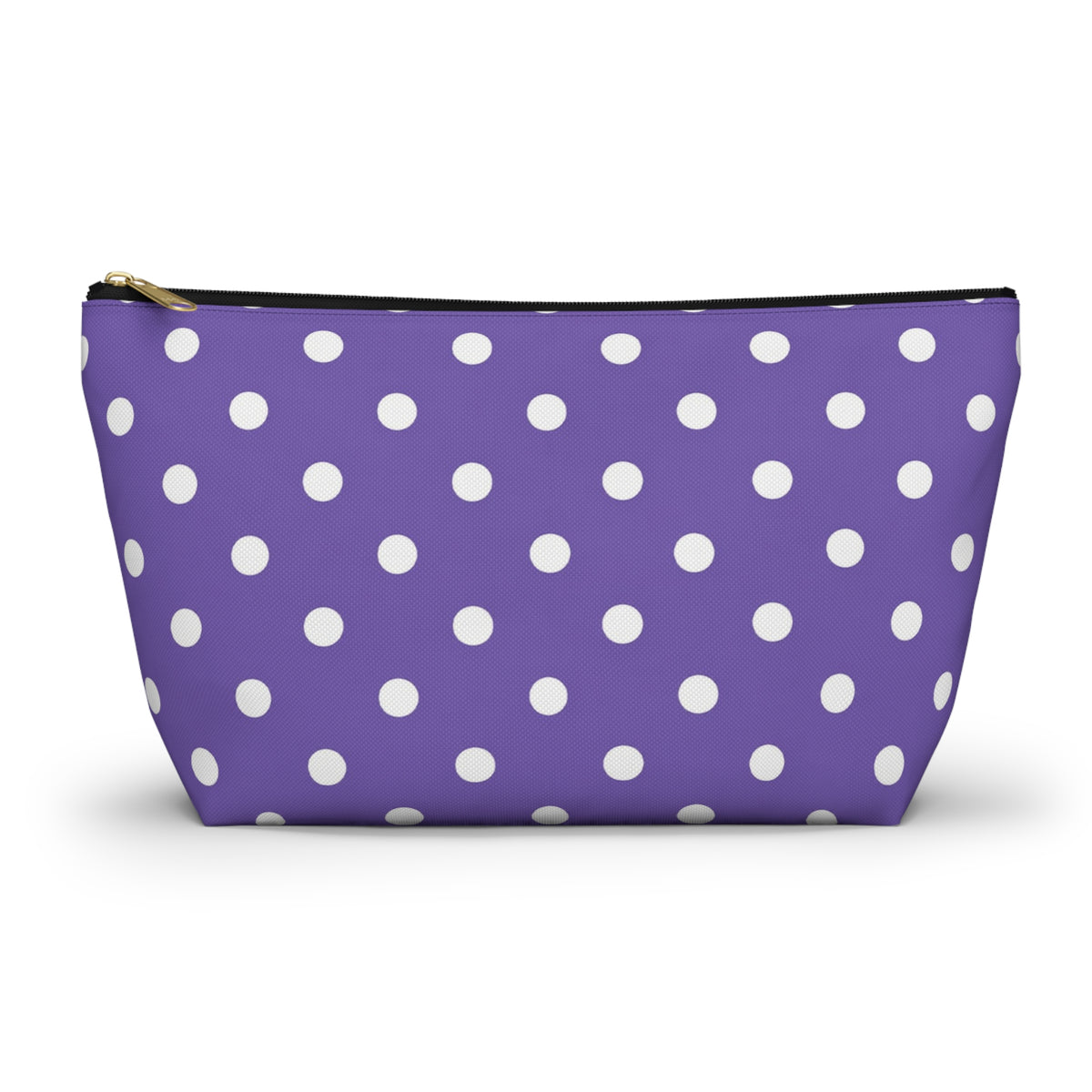 Purple with White Polka Dot Pattern Accessory Pouch