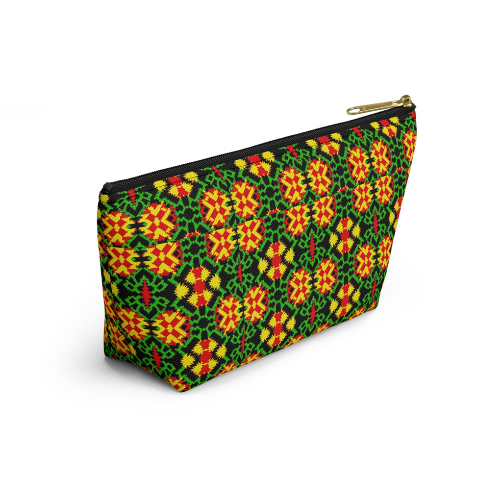 Geometric Kaleidoscope Accessory Pouch | T-Bottom Zipper Pouch