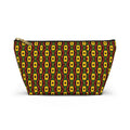 Geometric Aztec Pattern Accessory Pouch | T-Bottom Zip Cosmetic Bag