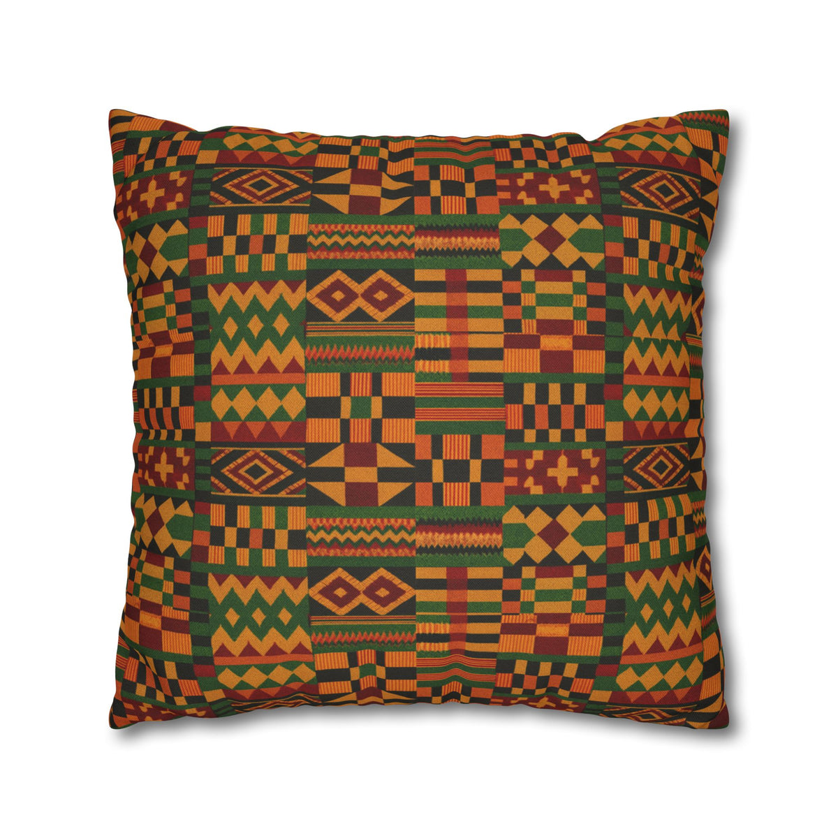Kente Pattern Pillowcase | African Print Square Pillowcase