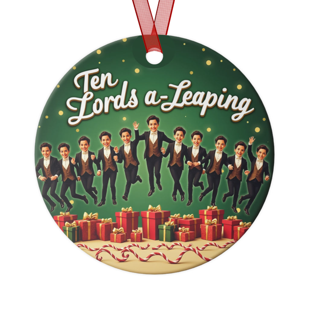 Festive Metal Ornaments - Unique Holiday Decor, Christmas Tree Decorations, Gifts, Personalized Keepsakes, Ten Lords a-Leaping