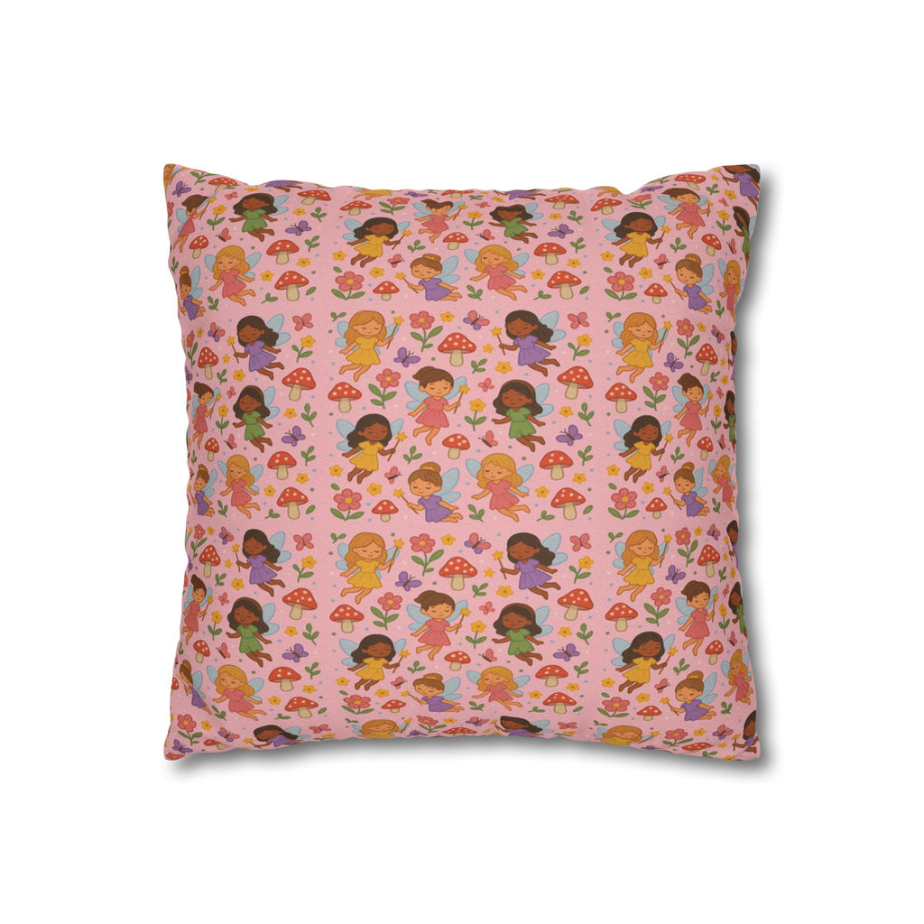 Flower Girls Square Pillowcase, Floral Pillow Cover, Bedroom Decor, Home Accent, Flower Pattern Bedding