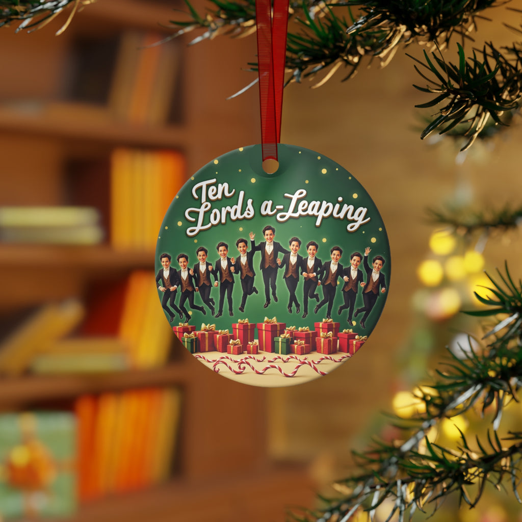 Festive Metal Ornaments - Unique Holiday Decor, Christmas Tree Decorations, Gifts, Personalized Keepsakes, Ten Lords a-Leaping