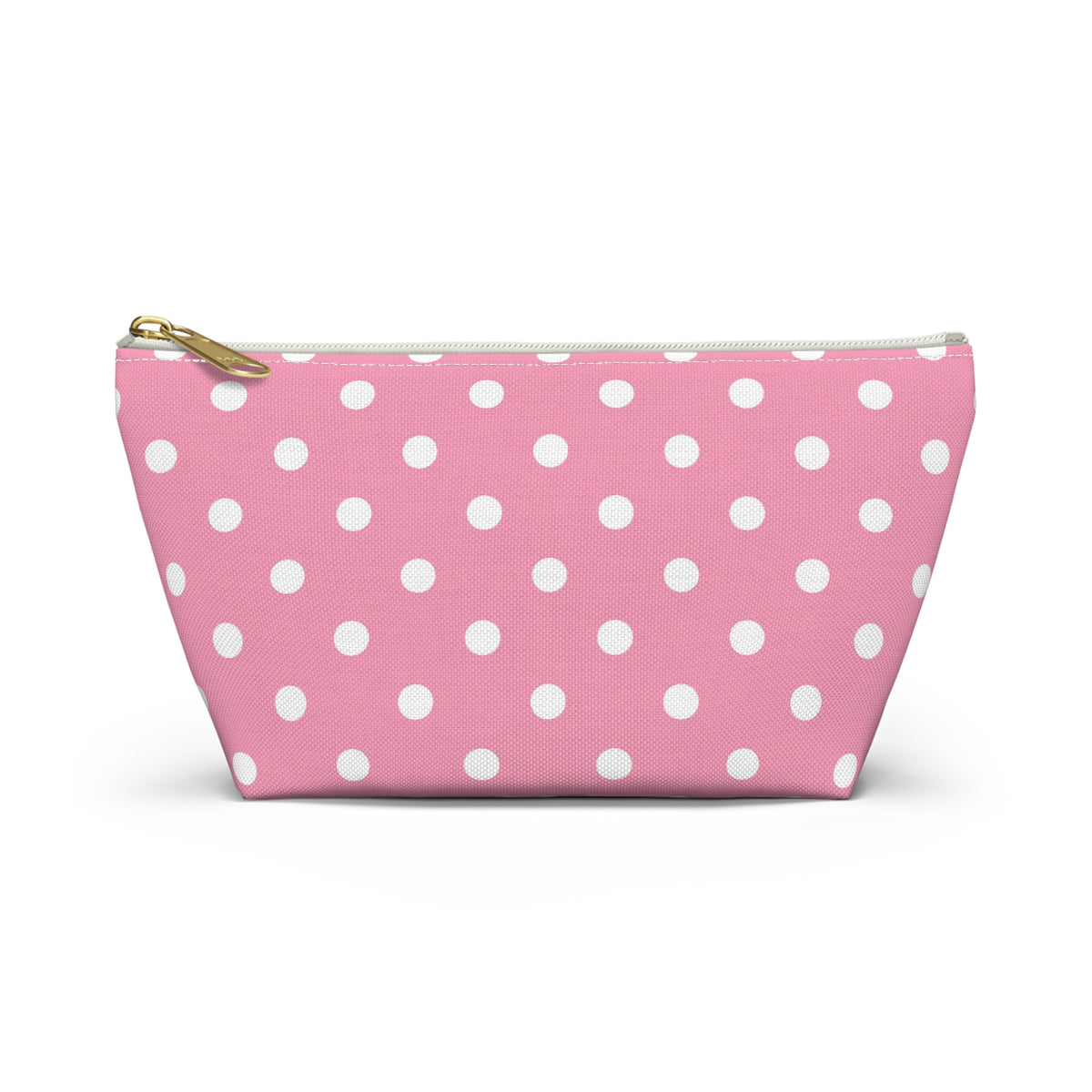 Pink Polka Dot Accessory Pouch | T-Bottom Makeup Bag
