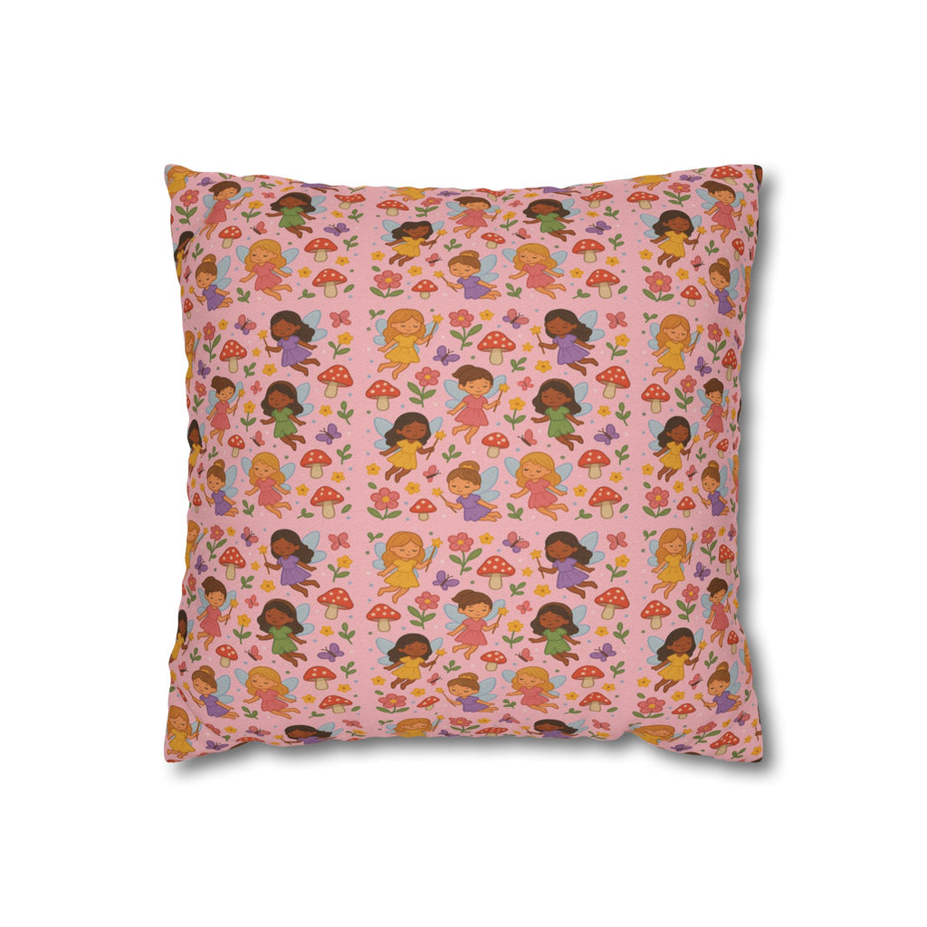 Flower Girls Square Pillowcase, Floral Pillow Cover, Bedroom Decor, Home Accent, Flower Pattern Bedding