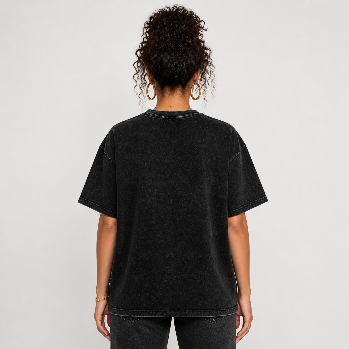 Women’s Built Different: Live Well, Stay Strong, Be Brave Snow Washed Oversized Cotton T-Shirt