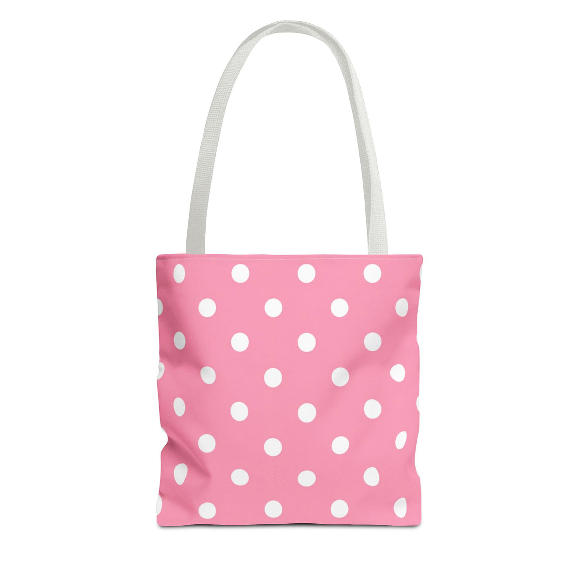 Pink With White Polka Dot Pink Tote Bag | All-Over Print