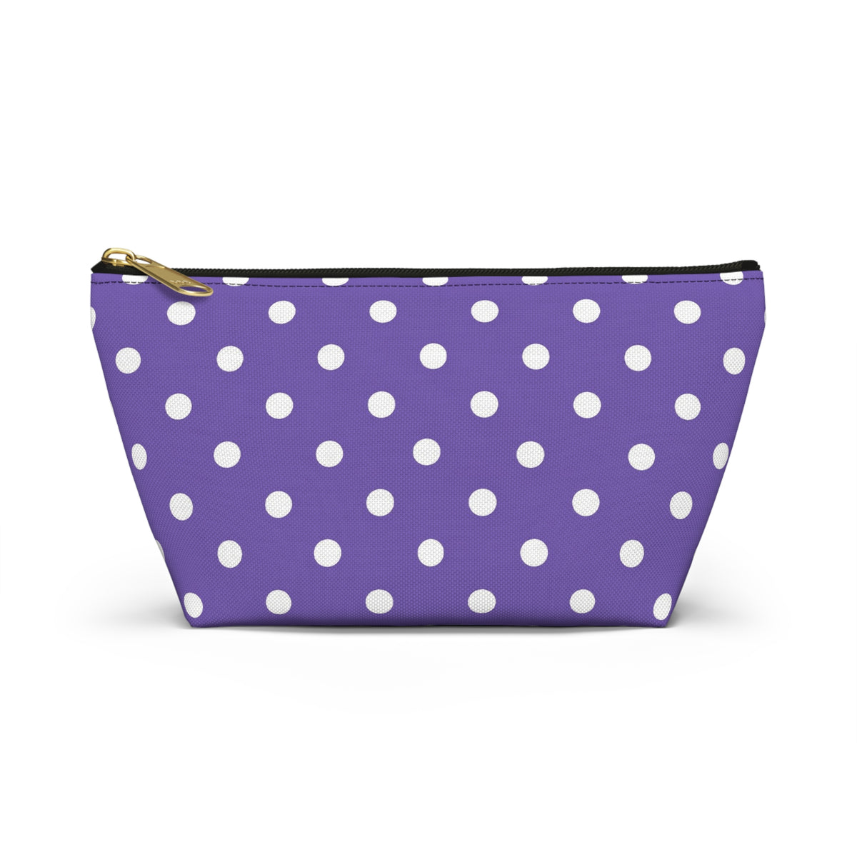 Purple with White Polka Dot Pattern Accessory Pouch