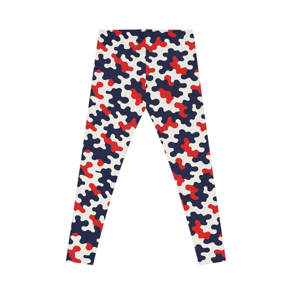 Red Navy Abstract Camouflage Leggings | All-Over-Print Leggings