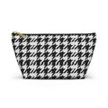 Black and White Houndstooth Accessory Pouch