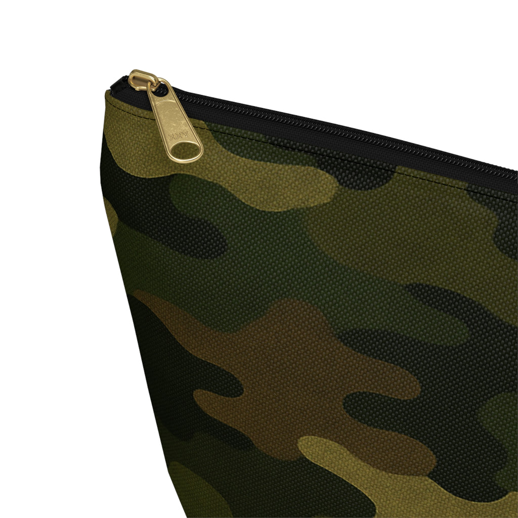 Camo Pattern Accessory Pouch | T-Bottom Zipper Pouch